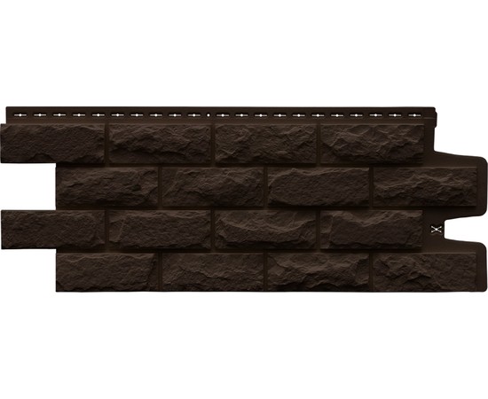 Фасадная панель Grand line Колотый камень Стандарт коричневая