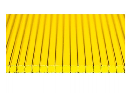 Сотовый поликарбонат 4 мм желтый «TITANPLAST» - фото 5311