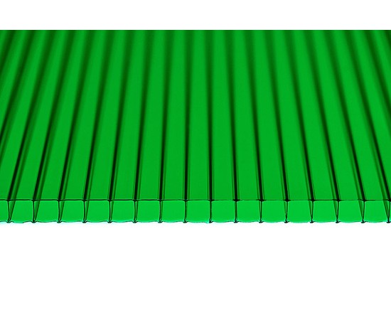 Сотовый поликарбонат 4 мм зеленый «TITANPLAST» - фото 34065