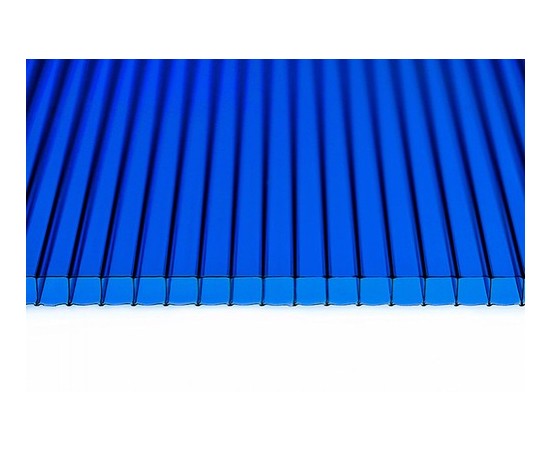 Сотовый поликарбонат 4мм синий «BEROLUX» - фото 5311