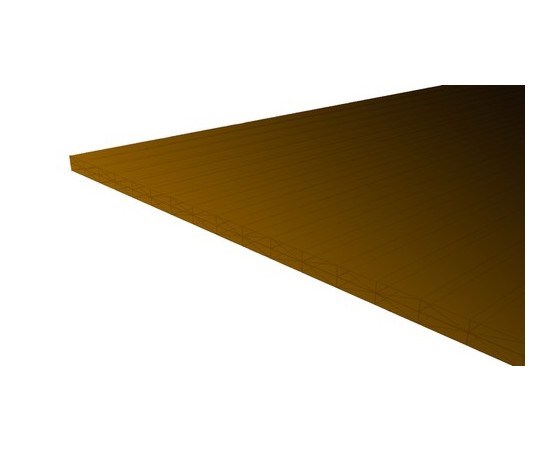 Сотовый поликарбонат 16мм бронза (янтарь) «BORREX», структура 3RX - фото 5311
