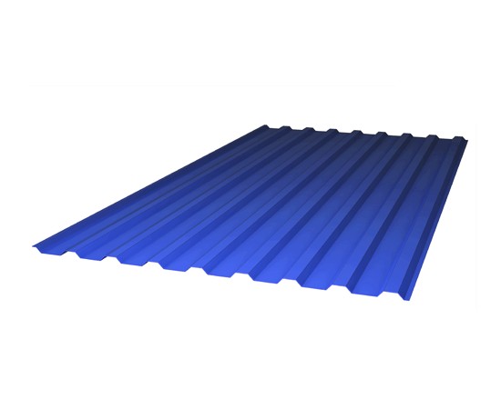 Профилированный поликарбонат МП-20 0,8 мм, волна 137,5/18мм, синий - фото 5311