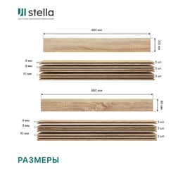 Панель 3D МДФ Stella Дуб Сонома - фото 132912mini