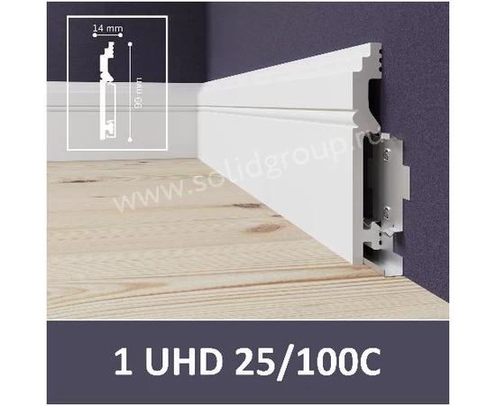 Плинтус напольный дюрополимерный Solid UHD 25/100C - фото 43343