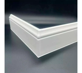 Плинтус напольный Ideal Дюра 001 Белый фигурный 2200*80*15 мм - фото 44625mini