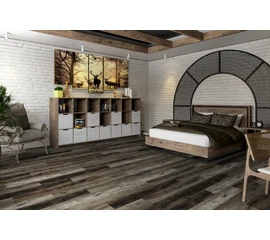 Кварц-виниловая LVT плитка DAMY FLOOR FAMILY TCM369-7-LVT Дуб Рустикальный Черный - фото 200299mini