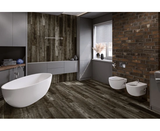 Кварц-виниловая LVT плитка DAMY FLOOR FAMILY TCM369-7-LVT Дуб Рустикальный Черный - фото 200303