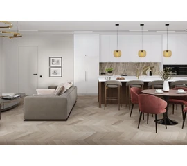 Кварц-виниловая LVT плитка DAMY FLOOR CHEVRON LVT DF02-Ch-LVT Пале-Рояль - фото 200463mini