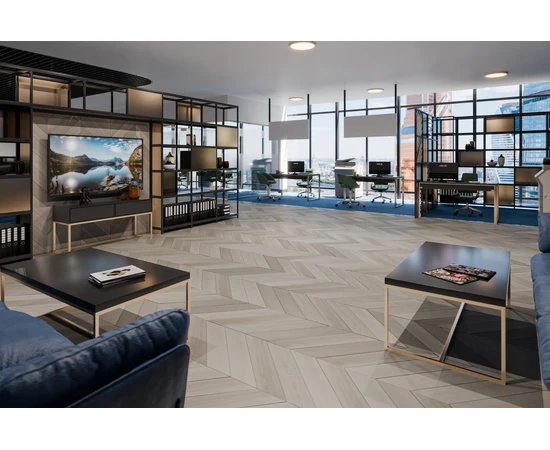 Кварц-виниловая LVT плитка DAMY FLOOR CHEVRON LVT DF02-Ch-LVT Пале-Рояль - фото 200491