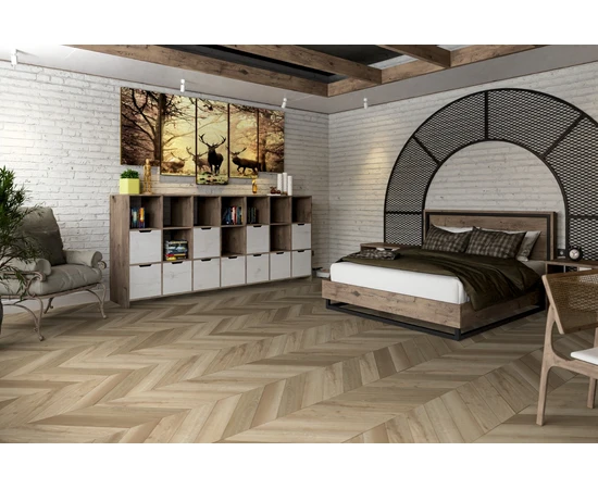 Кварц-виниловая LVT плитка DAMY FLOOR CHEVRON LVT DF05-Ch-LVT Сен-Жермен - фото 200607