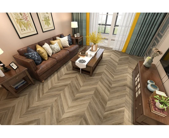 Кварц-виниловая LVT плитка DAMY FLOOR CHEVRON LVT DF06-Ch-LVT Амбуаз - фото 200635