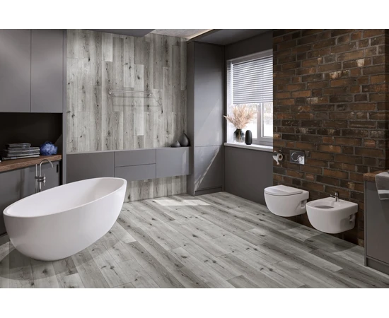 Кварцевый SPC ламинат DAMY FLOOR FAMILY T7020-2 Дуб Классический Серый - фото 201439