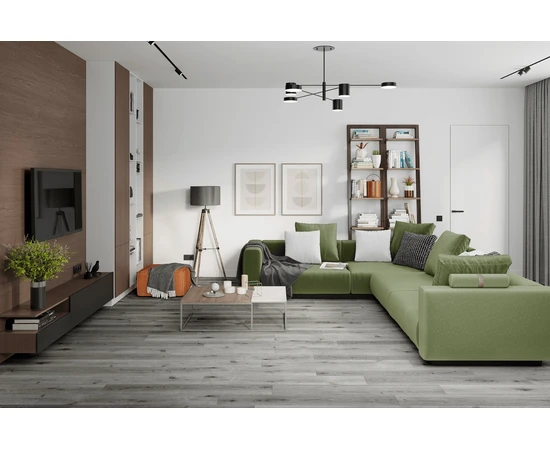 Кварцевый SPC ламинат DAMY FLOOR FAMILY T7020-5D Дуб Состаренный Серый - фото 201595