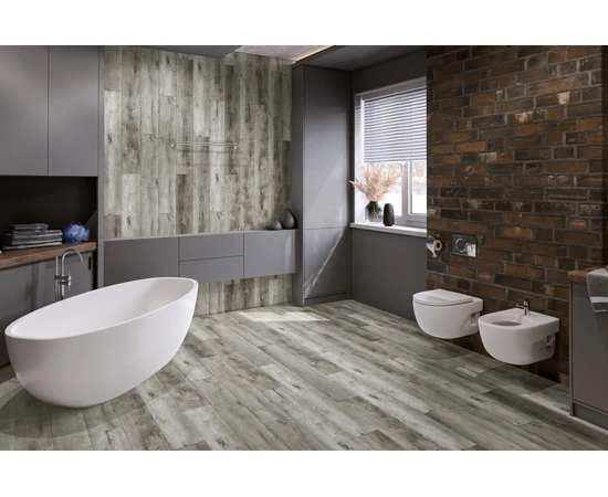 Кварцевый SPC ламинат DAMY FLOOR FAMILY TCM369-28 Дуб Рустикальный Cерый - фото 201847