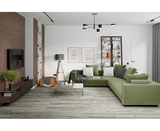 Кварцевый SPC ламинат DAMY FLOOR FAMILY TCM369-28 Дуб Рустикальный Cерый - фото 201867