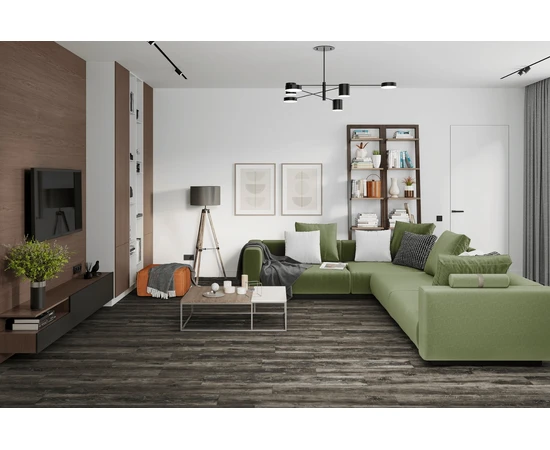 Кварцевый SPC ламинат DAMY FLOOR FAMILY TCM369-7 Дуб Рустикальный Черный - фото 201899