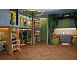 Кварцевый SPC ламинат DAMY FLOOR CHEVRON DF08-Ch Блуа - фото 202743mini