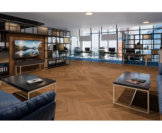 Кварцевый SPC ламинат DAMY FLOOR CHEVRON DF08-Ch Блуа - фото 202755