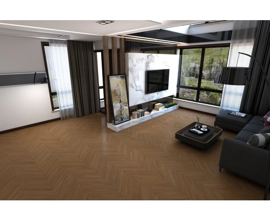 Кварцевый SPC ламинат DAMY FLOOR CHEVRON DF08-Ch Блуа - фото 202767