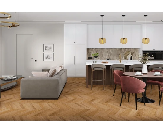 Кварцевый SPC ламинат DAMY FLOOR CHEVRON DF09-Ch Монсоро - фото 202791