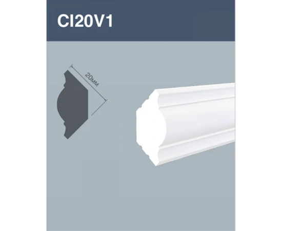 Плинтус потолочный Hi Wood CI20V1 20х20х2000 мм - фото 210495