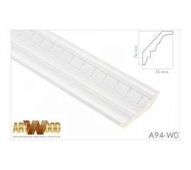 Плинтус потолочный Hi Wood A94 76х55х2000 мм - фото 210547mini