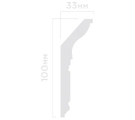 Плинтус потолочный Hi Wood L1902M 100х33х2000 мм - фото 210619mini