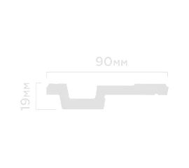 Плинтус потолочный Hi Wood A90V1 19х90х2000 мм - фото 210699mini