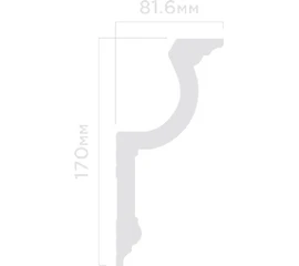 Плинтус потолочный Hi Wood A188 81.6х170х2000 мм - фото 210771mini