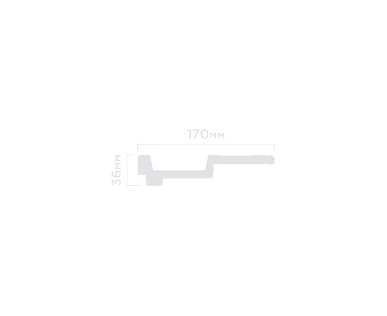 Плинтус потолочный Hi Wood A170V1 36х170х2000 мм - фото 210779