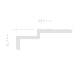 Плинтус потолочный Hi Wood A165L 62х165х2000 мм - фото 210787mini