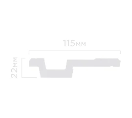Плинтус потолочный Hi Wood A115V1 22х115х2000 мм - фото 210915mini