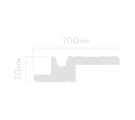 Плинтус потолочный Hi Wood A100V1 30х100х2000 мм - фото 210955mini