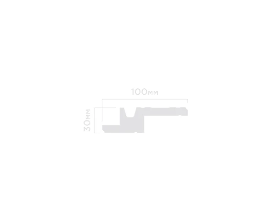 Плинтус потолочный Hi Wood A100V1 30х100х2000 мм - фото 210955