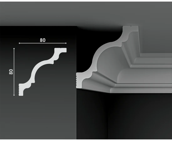 Карниз Decostar Polystyle SG-80/80 - фото 212207