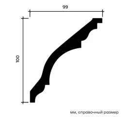 Карниз Европласт 1.50.139 гибкий 99х100х2000 мм - фото 212515mini