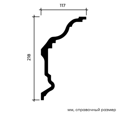 Карниз Европласт 1.50.132 гибкий 117х218х2000 мм - фото 212631