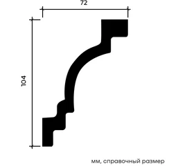 Карниз Европласт 1.50.249 гибкий 72х104х2000 мм - фото 212727mini
