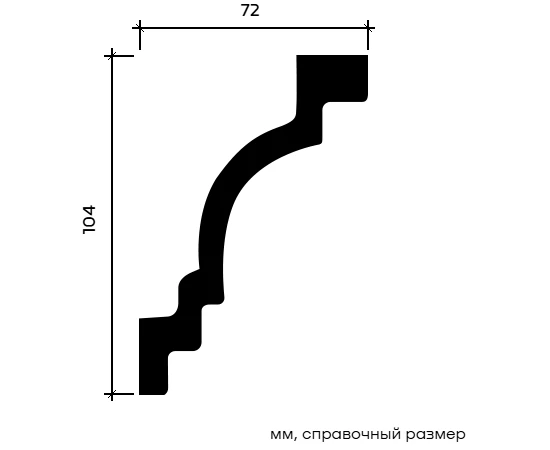 Карниз Европласт 1.50.249 гибкий 72х104х2000 мм - фото 212727