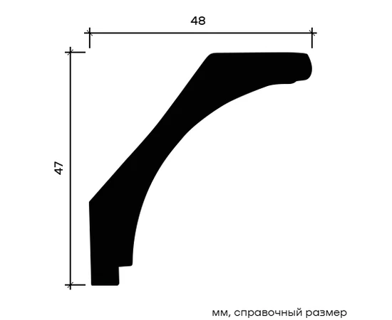 Карниз Европласт 1.50.172 жёсткий 48х47х2000 мм - фото 212883