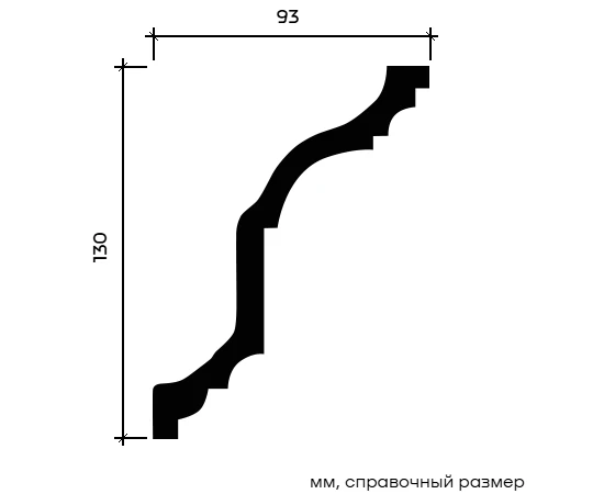 Карниз Европласт 1.50.254 гибкий 93х130х2000 мм - фото 212943
