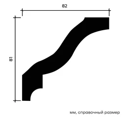 Карниз Европласт 1.50.144 гибкий 82х81х2000 мм - фото 212967mini