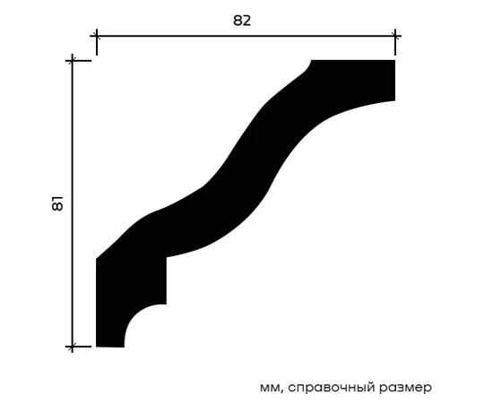 Карниз Европласт 1.50.144 гибкий 82х81х2000 мм - фото 212967