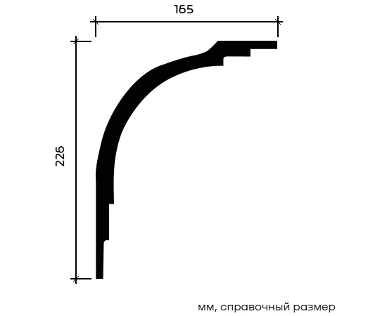 Карниз Европласт 1.50.271 жёсткий 165х226х2000 мм - фото 213027