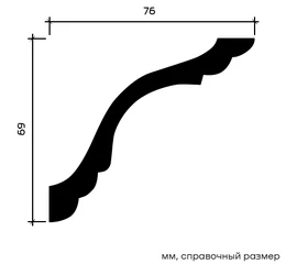 Карниз Европласт 1.50.102 гибкий 76х69х2000 мм - фото 213327mini