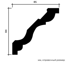 Карниз Европласт 1.50.293 гибкий 85х84х2000 мм - фото 213399mini