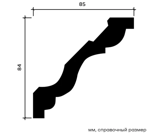 Карниз Европласт 1.50.293 гибкий 85х84х2000 мм - фото 213399