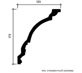 Карниз Европласт 1.50.256 жёсткий 133х173х2000 мм - фото 213411mini