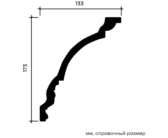 Карниз Европласт 1.50.256 жёсткий 133х173х2000 мм - фото 213411