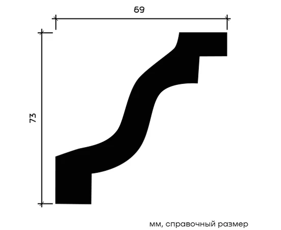 Карниз Европласт 1.50.143 гибкий 69х73х2000 мм - фото 213495